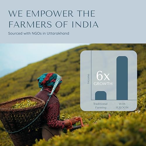 Image of Sukoon Organic Butterfly Pea Flower Tea - 50 Count Pyramid Teabags - Caffeine Free, Herbal, Relaxing, Dried Butterfly Pea Flowers for Blue & Purple Iced Thai Tea - Sourced From Himalayas