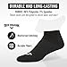 True Religion Mens Socks Low Cut No Show Socks for Men Premium Athletic Men's Socks 12 Pairs Black/White