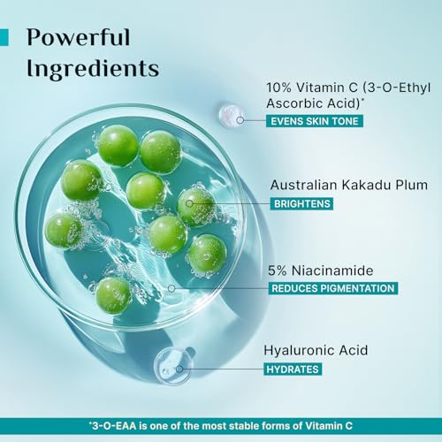 Pilgrim 10% Vitamin C Face Serum For Daily Brightness 10 ml | Face serum for glowing skin | Reduces Dark Spots & Evens Skin Tone | For Oily,... - Image 5