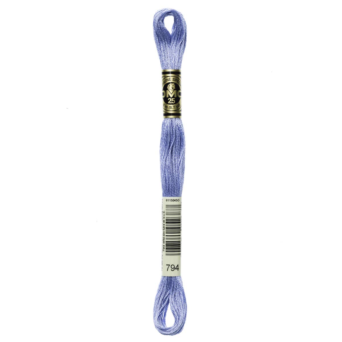 DMC Embroidery Floss Mouline Stranded Cotton Thread for Hand Embroidery and Sewing - Colour No: 794-6 x 8m Skeins