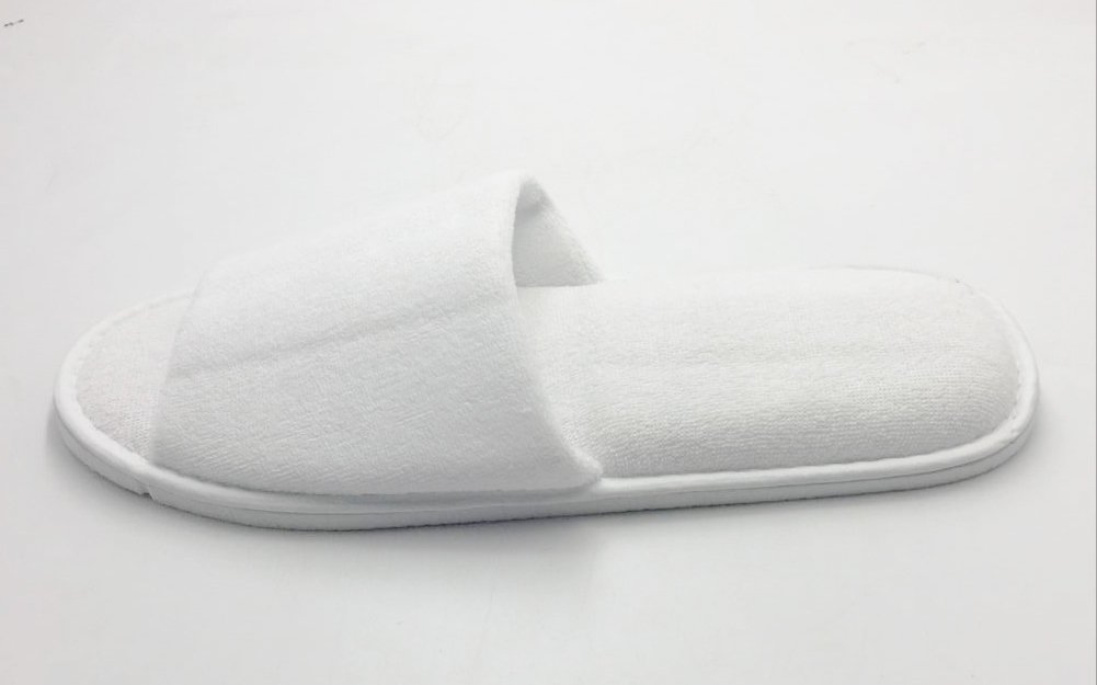 TRAVELWELL 12 Pairs per Case Open Toe Terry Spa Slippers Bulk Hotel