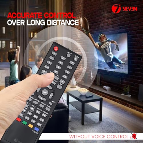 Image of 7SEVEN Compatible with VU Lloyd Hisense Impex Micromax Smart TV Remote Control Model EN-83801 Suitable for LED LCD HD Ready Television - Match Keys Exactly with Existing Remote Controller
