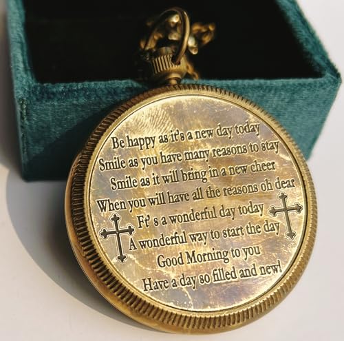Brújula colgante personalizada de latón con llavero miniatura 5