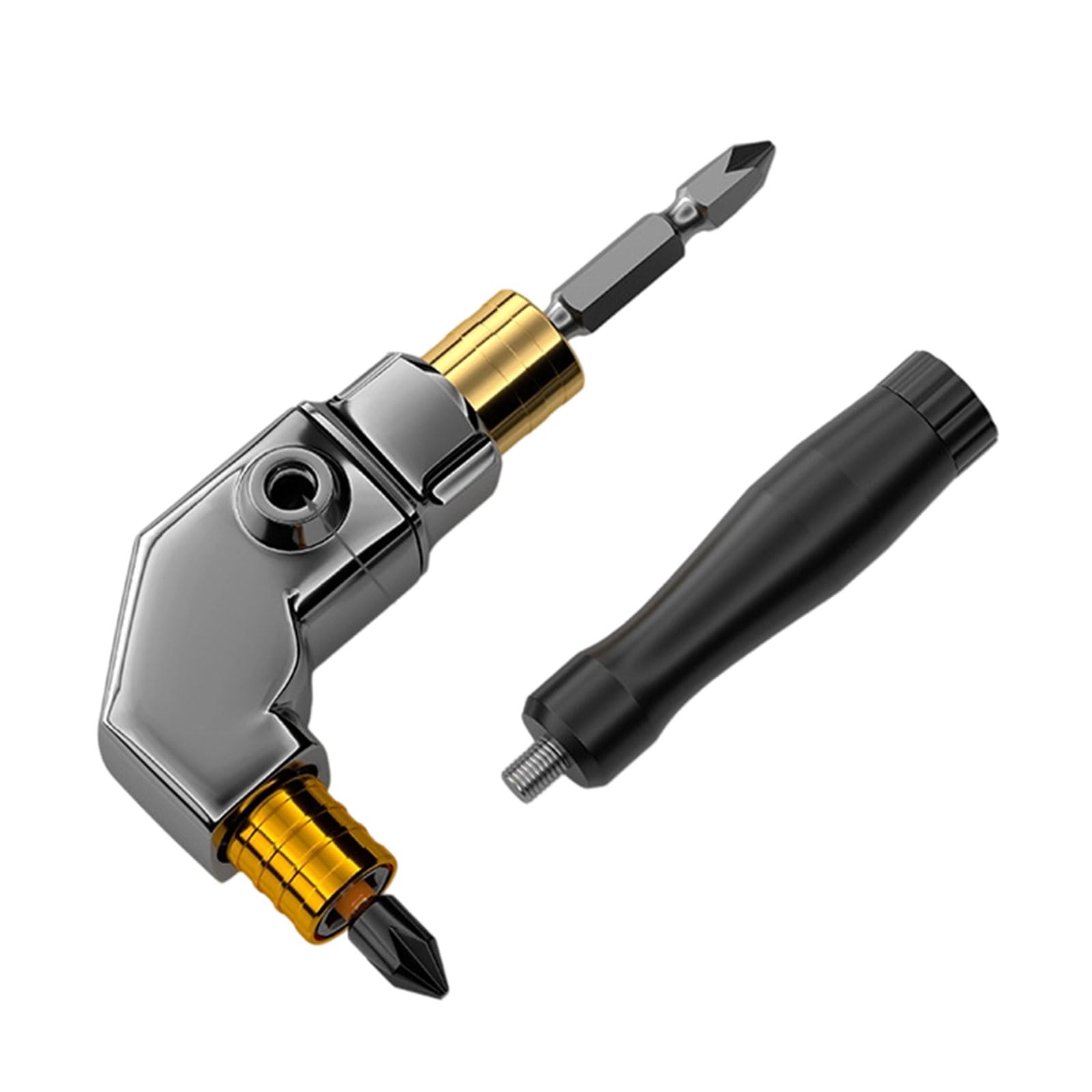 Hsioluted Double Head Model Efficient Multifunctional Right Angles Drill Adapter Tool With Double Head Ergonomic Handle For Reduced Hand Fatigue Double Head Screwdriver Bit