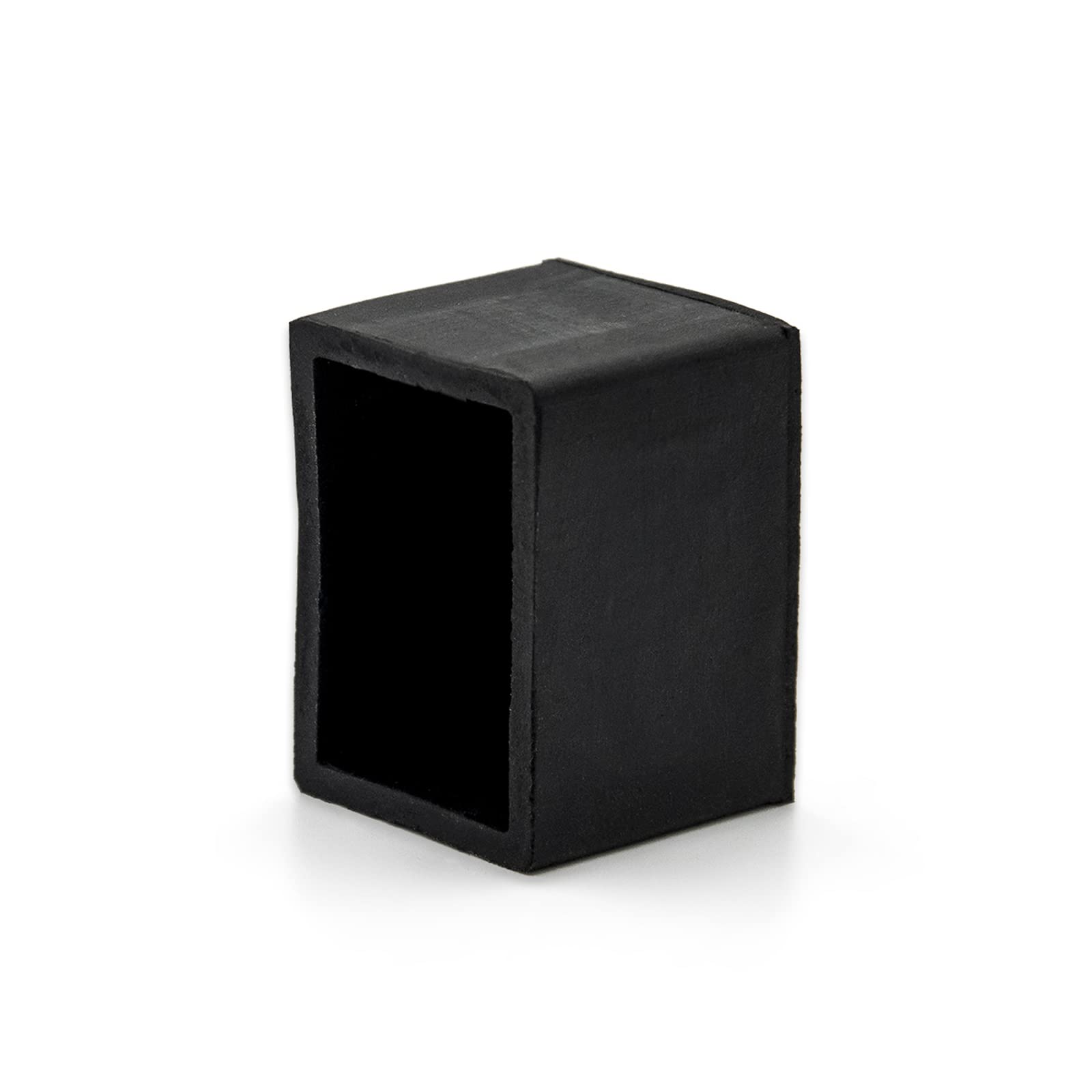 Flyshop 12-Pack Black Rubber Chair Leg Caps - Non-Slip Floor Protectors For 1" X 1-1/2" Legs