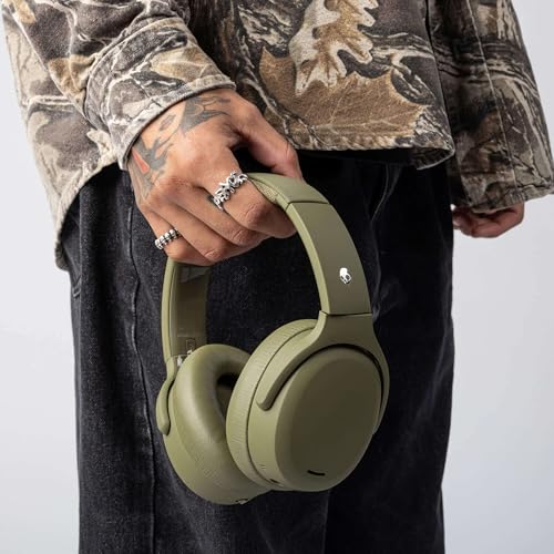 Skullcandy Crusher ANC 2 Wireless Over-Ear Bluetooth Headphones with Multi-Sensory Bass, Active Noise Cancelling, Up to 60 Hours Battery, Microphone for iPhone Android - Drab by Skullcandy - Image 4