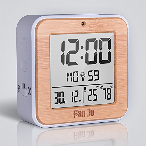 mewmewcat Mini Relógio Digital Portátil com Temperatura Data de Exibição de Tempo Bom Multifuncional