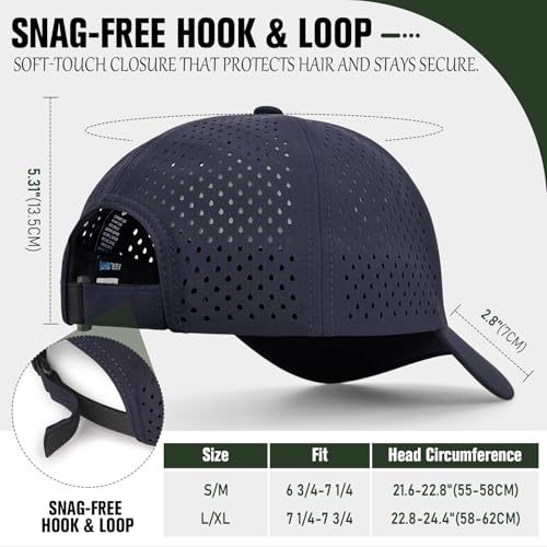 Image of AOPREL Baseball Cap Breathable Mesh Golf Hat Quick Dry Adjustable Baseball Hats for Men and Women Sport Running Workout