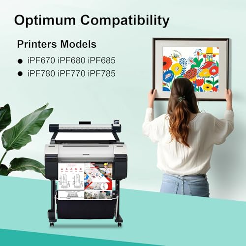 Remanufactured PFI-107M Ink Cartridge, PFI107 Magenta Ink, PFI-107 Magenta Ink Replacements for iPF670 iPF680 iPF685 iPF780 iPF770 iPF785 Printer (2 Pack) - Image 3