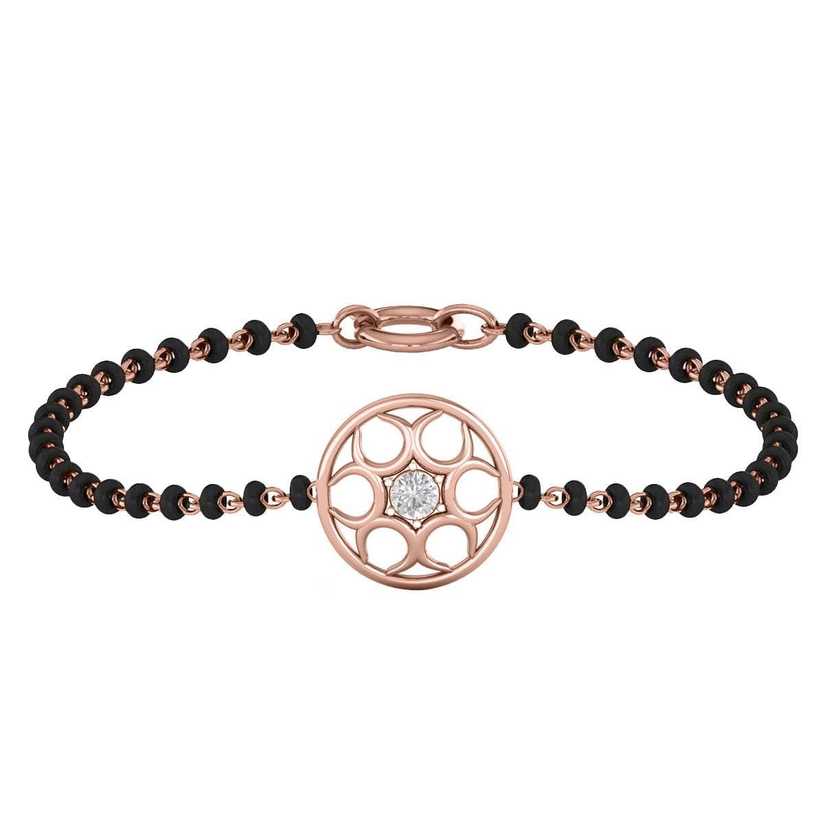 18K/14K Yellow Gold, White Gold, Rose Gold And Diamond Bracelet