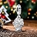 MSPOVOF Snowflake Snow Globe Charms S925 Sterling Silver Bead for Bracelets and Necklaces for Family Birthday Women Jewelry Present