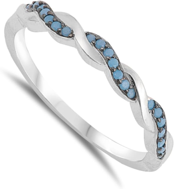 CHOOSE YOUR COLOR Sterling Silver Infinity Knot Ring