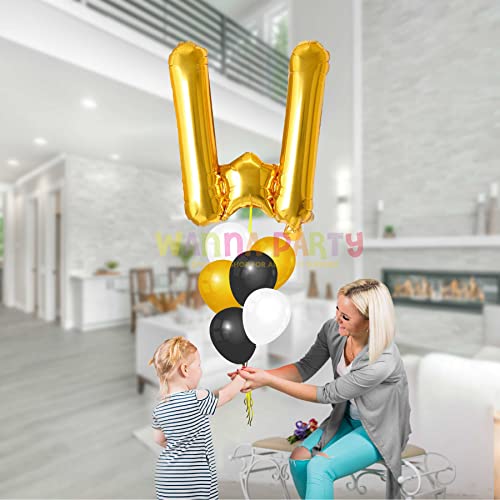 Image of Wanna Party 16 inch Letter W Golden Balloon Pack of 1