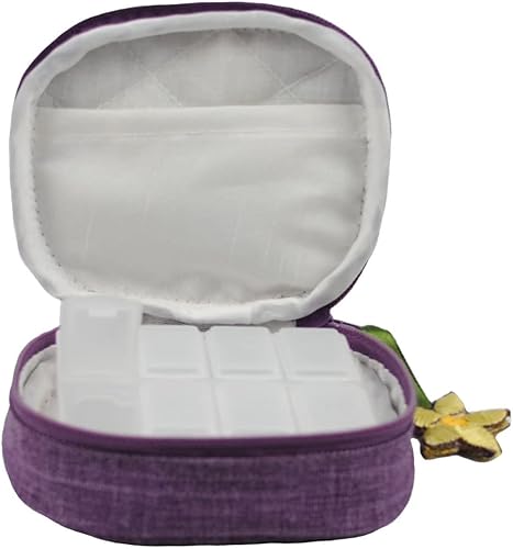Miniatura 2 de Pastillero monedero en un narcisos en diseño morado