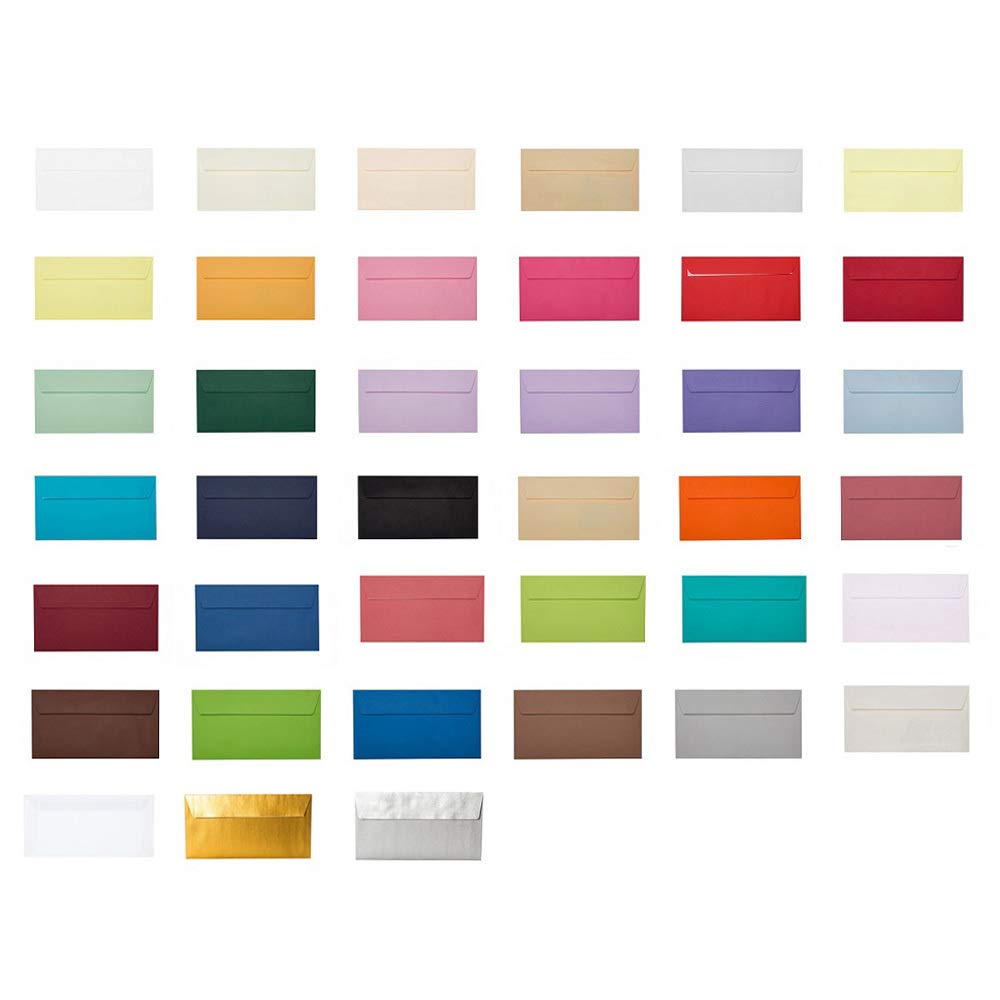 Buste DIN lunghe, 110 x 220 mm, 120 g, linguetta dritta con adesivo, ideali per compleanno, Natale, 200 x 60 cm, trasparenti