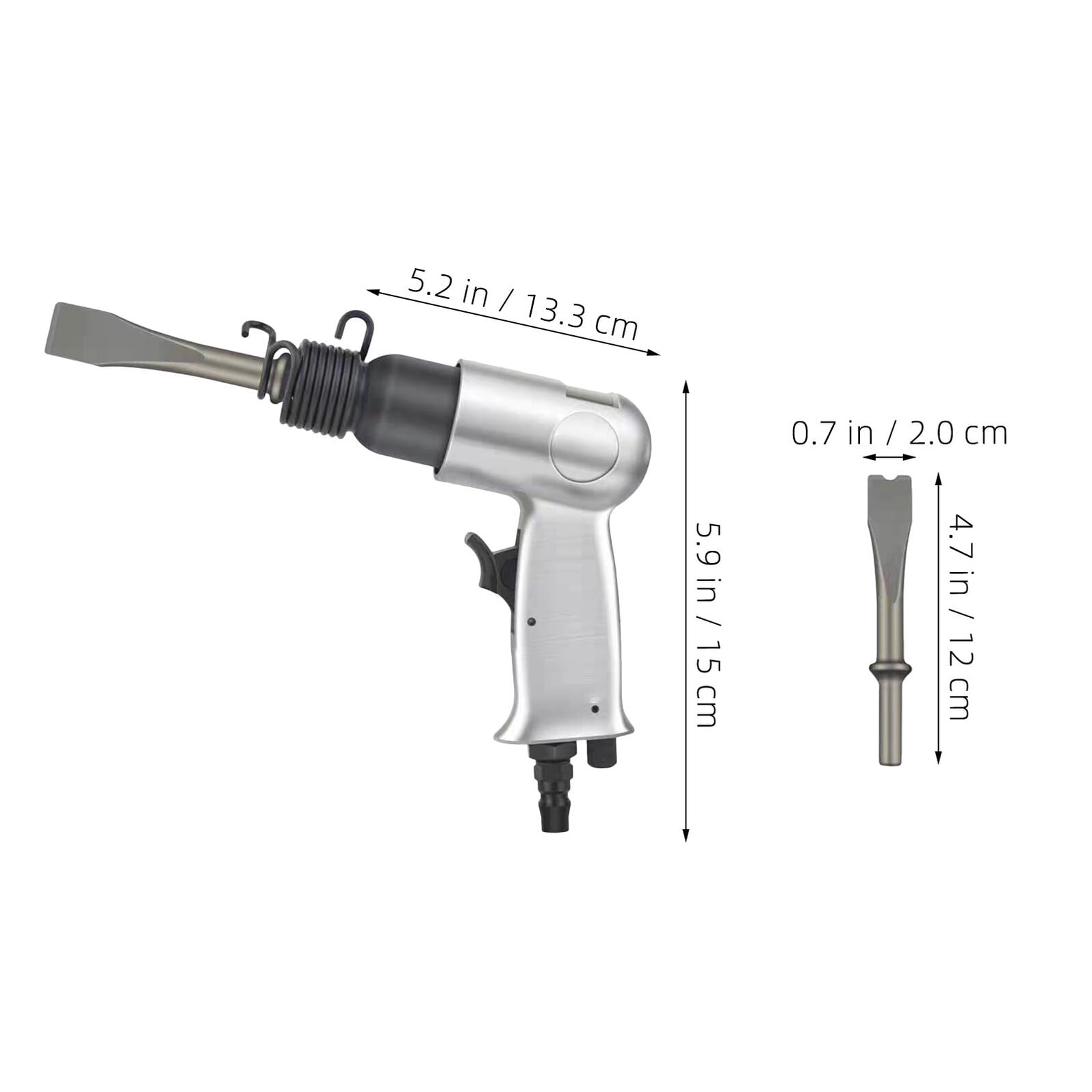 Martello Pneumatico Percussione Scalpello Pneumatico Portatile Set di Martelli Pneumatici per Rimozione Ruggine Metalli Pesanti Utensili Pneumatici per Meccanici Automobilistici