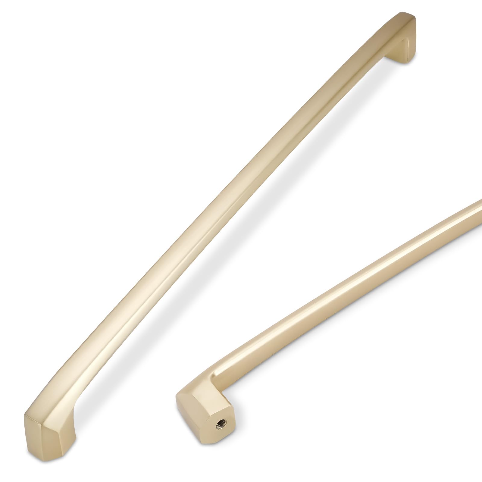 COTYKILEY 10 Pack 12.6 Inch(320mm) Brushed Brass Kitchen Cabinet Handles Gold Cabinet Pulls Cabinet Door Handles Kitchen Cabinet Hardware Cupboard Drawer Pulls Dresser Handles — image 1