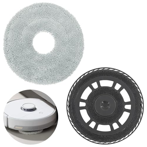 1 Paños de Fregona con 1 Soporte de Repuesto Accesorios, Placas de Limpiaparabrisas para Dreame L10s Pro Ultra Heat, L10s Ultra Gen2, X30 Ultra, X40 Ultra y para Mova E30 Ultra Robot Aspiradora