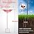 MUMTOP Bird Baths for Outdoors Glass Bird Bath Bowl Outdoor Bird Feeder Flower Pattern with Metal Stake for Garden, Yard and Lawn Decor (Red)