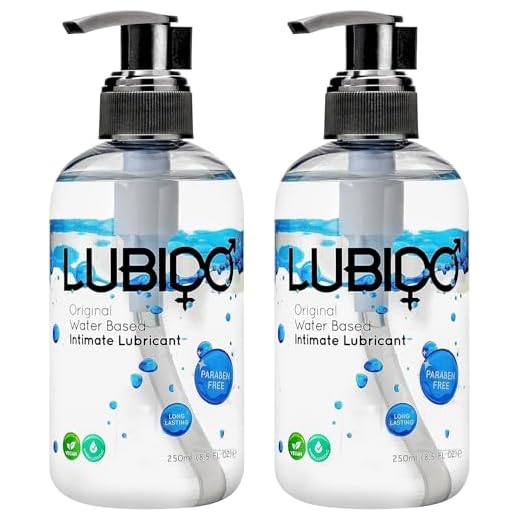 Lubido Lubido-ORG250-x2 Glidmedel för Intimt Område Utan Parabener, 2 x 250 ml, Svart