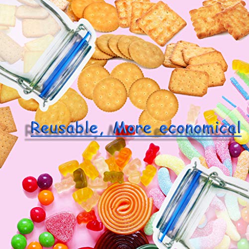 Laffeya Candy Snacks Bag, Mason Jar Bags, 20 Pack 1000Ml 9.6X6.6Inch Reusable Bags, Reusable Zip Bags Food Snack Storage Bag, Leakproof Snacks Zipper Sealed Display Bags #TOP2
