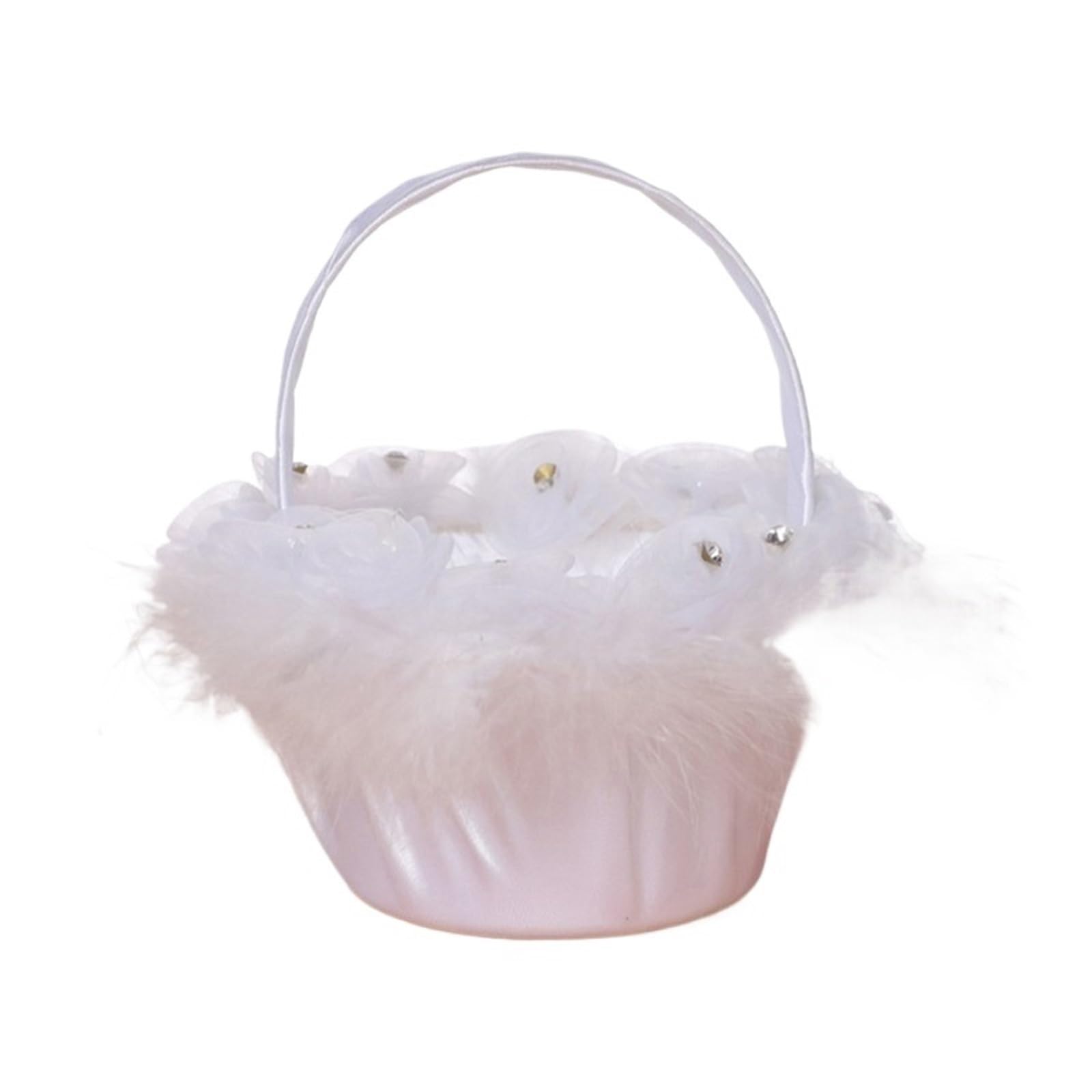 Wedding Flower Baskets, Bamboo Flower Basket Multicolor For Wedding Petals Candy(Color 04)