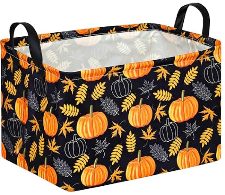 Ghost Halloween Party Basket, Collapsible Gift Storage Container for Kids' Toys and Clothes, Cute Organizer Box