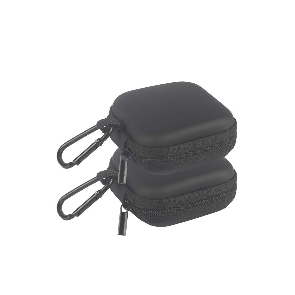 HOTNOW Portable Square Earphone Carrying Case Mini Pouch Storage for Smartphone Earphone Bluetooth Headset Small Storage Bags, 2-Pack