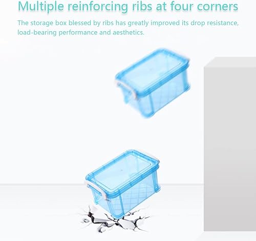 Miniatura 4 de kobeIeen Tarjetero transparente con tapa hermética extraíble, caja de colección de tarjetas de notas, organizador de tarjetas flash para oficina y