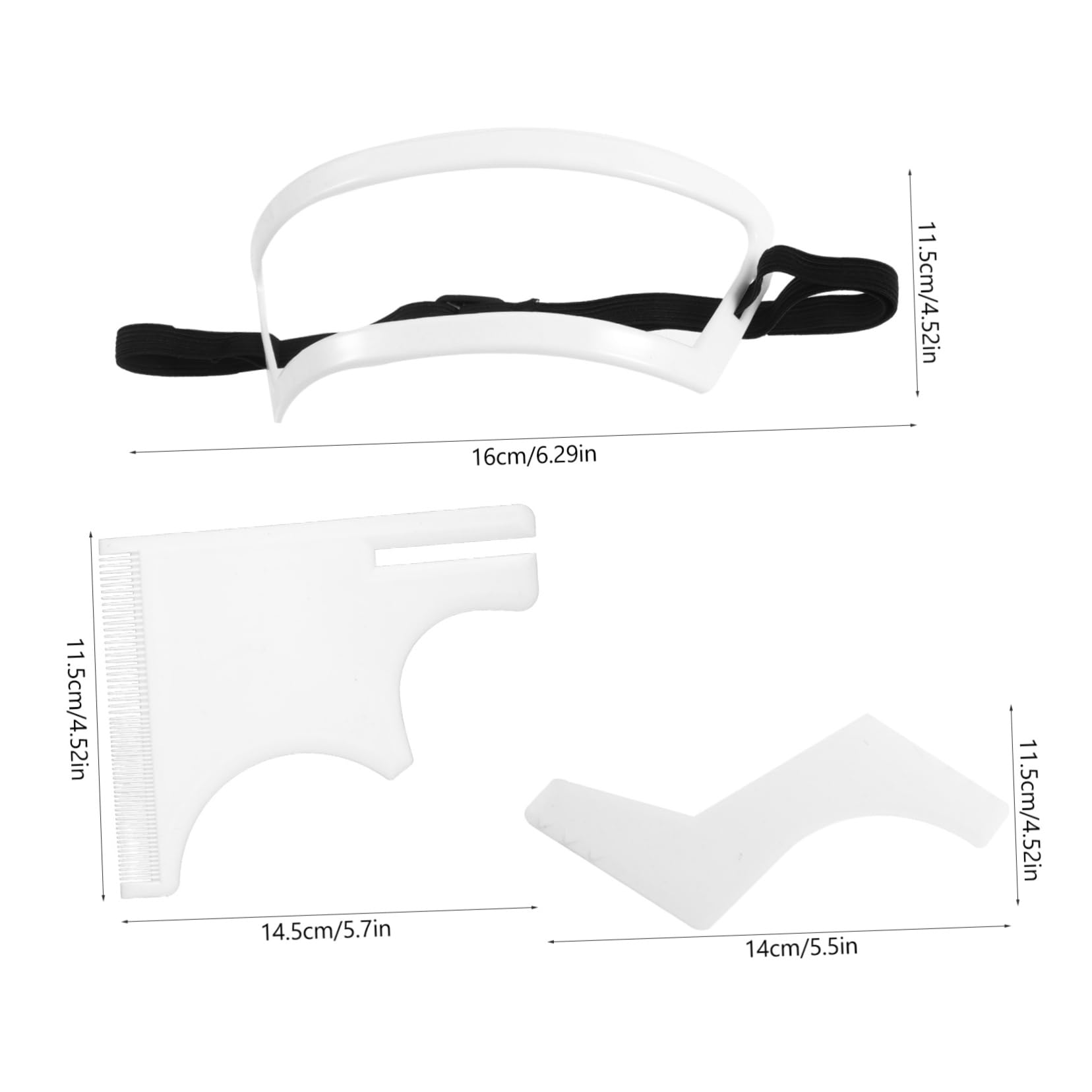 Healeved Beard Shaping Tool Guide Hairline Shaving Template for Beard Accessories Random