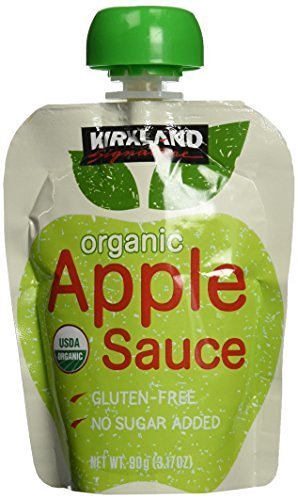 3 paquetes: puré de manzana orgánico Kirkland Signature - 24 bolsas - 3.17 onzas cada uno