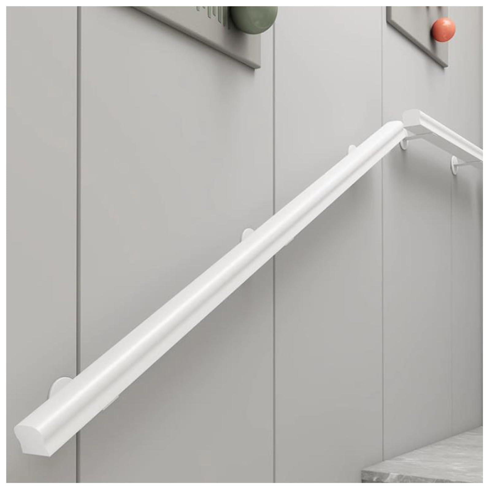 Rampe d'escalier en bois pour escalier extérieur et accès de terrasse sécurisé