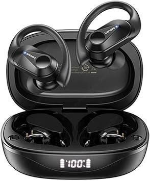 Fone Bluetooth Lenovo LP75 Esportivo com Gancho - 28h Bateria