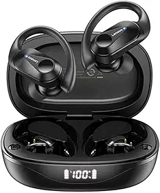 Lenovo LP75 Fone De Ouvido Sem Fio Bluetooth 5.3 Com Gancho Microfones TWS Esportivo HiFi Estéreo Bluetooth Sem Fio Impermeável Alta Fidelidade Cancelamento De Ruído