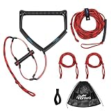 Affordura Wakeboard Rope with Dual Handle – 75ft 4-Section Ski Rope for Water Skiing, Towing, Tubing, Kneeboarding, Watersports – Floating Handles, EVA Grip, 1500 lbs Strength, Storage Bag Included