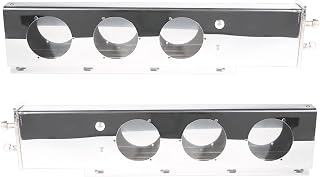 Stainless Steel Straight Spring Loaded Mud Flap Hanger Bracket Mudflap Holder Set 2.5" Bolt Spacing 30" Length with 4" Light Cutouts fit for Semi Trucks, 2 Pack