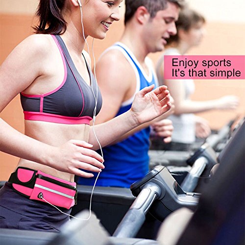 Pochete de corrida com cinto de cintura, resistente à água, pochete esportiva com cinto ajustável pa