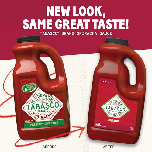 Image of TABASCO Brand Sriracha Sauce, 64 oz (Pack of 1) | Value Size Hotsauce, Rich & Bold, Preservative Free Thai-Style Sriracha for Teriyaki Sauce, Stir Fry Sauce & More
