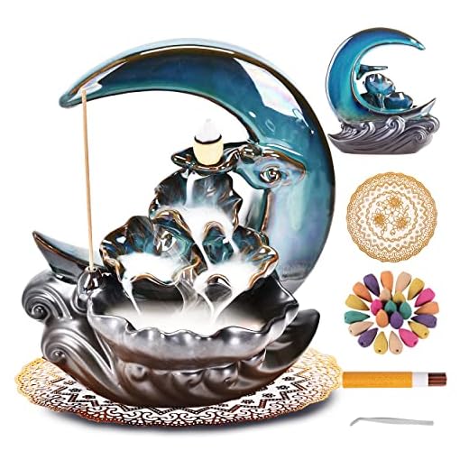New Moon Backflow Incense Holder Set