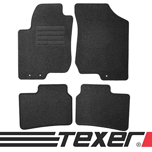 TEXER Alfombrillas de coche gruesas, color antracita, grafito, gris oscuro, HY/I30Y07/B/C1895A