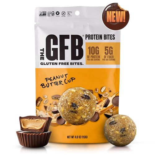 The GFB Peanut Butter Cup High Protein Bites, Certified Gluten Free Snacks