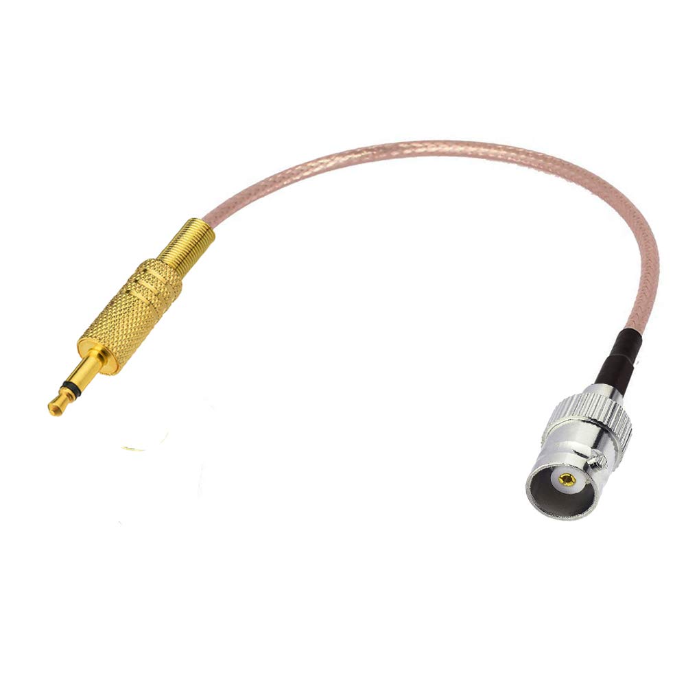 RedYutou BNC Female to 3.5mm (1/8") Mono TS Stereo Plug Male Coaxial Power Audio Cable 50 ohm 12 inches