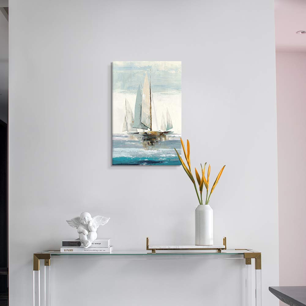 Amazon.co.jp: 7CANVAS 風景画 インテリア 海上を走るヨット
