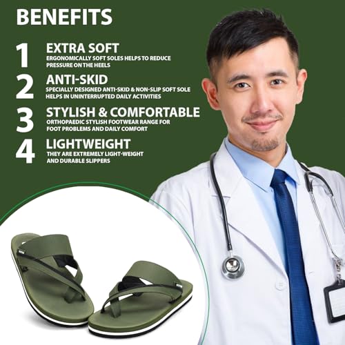 Image of Men's Comfort Slippers with Cross Strap Design | Cushioned Footbed & Shock Absorbing Sole | Lightweight Everyday Wear Slippers for Office, Home & Casual Walking