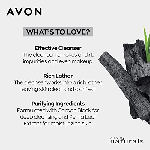 Image of Avon Naturals Purifying Carbon & Perilla Leaf Cleanser | For Deep Cleansing | Mild & Gentle Formula Face Wash | 100g