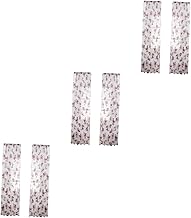 HOMSFOU 3 Peças Cortinas Florais Estampa De Flores Em Flor Rosa Cortina De Janela Flor Rosa Tule Cortinas De Janela Voile Cortinas Florais Para Sala De Estar Janela Tule Roxo Painel