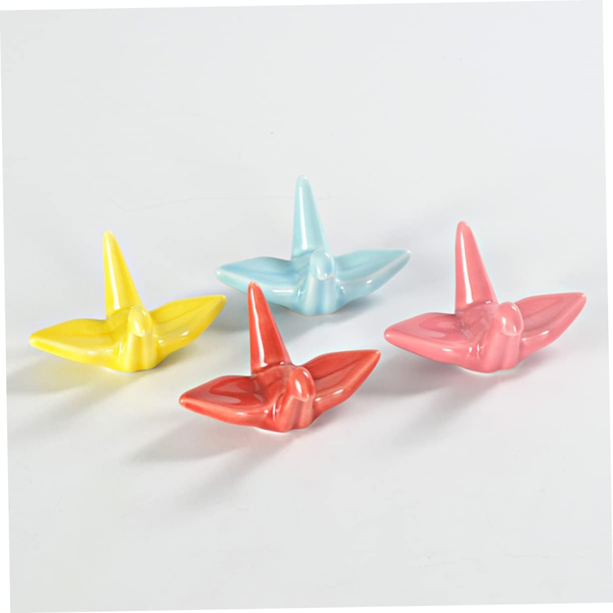 Chopstick Rest Chopsticks Holders decoration Rack 4 Pcs Japanese Spoon Sculpture Stand Kitchen Utensil Dining Sets Flatware Ceramic