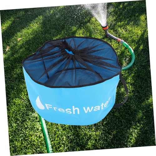 Image of NUOBESTY RV Hose Storage Bag with Handle - 18x18x10 Inch Oxford Cloth Organizer Electrical Cords & Camper Tools Blue Storage Pouch for Garden Hoses, Miscellaneous Items