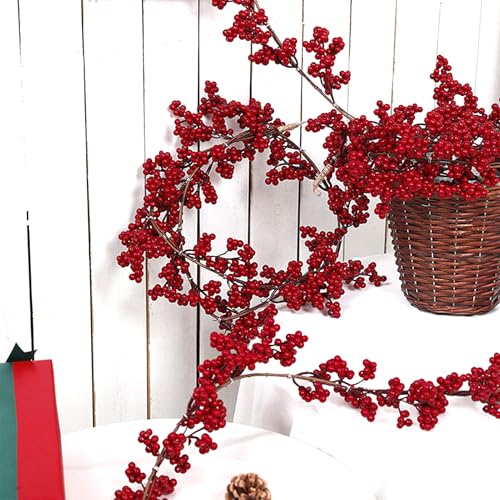 Wuhetyo Christmas Red Berry Garland...