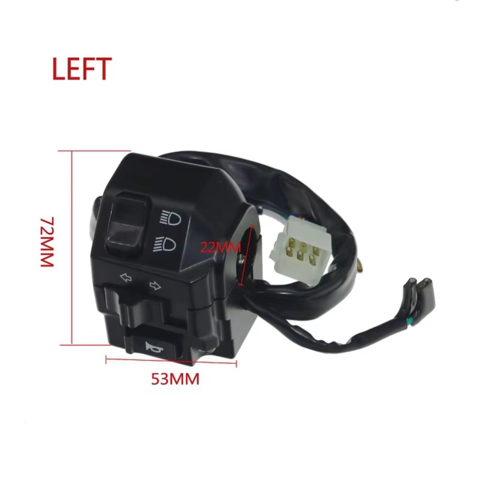 Interruptor Control Universal Manillar Motocicleta 7/8 "22 Mm